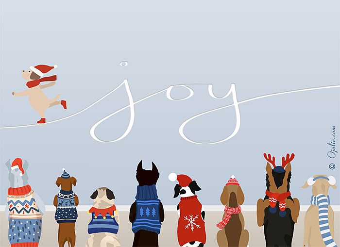 Leaping for joy Christmas Ecard