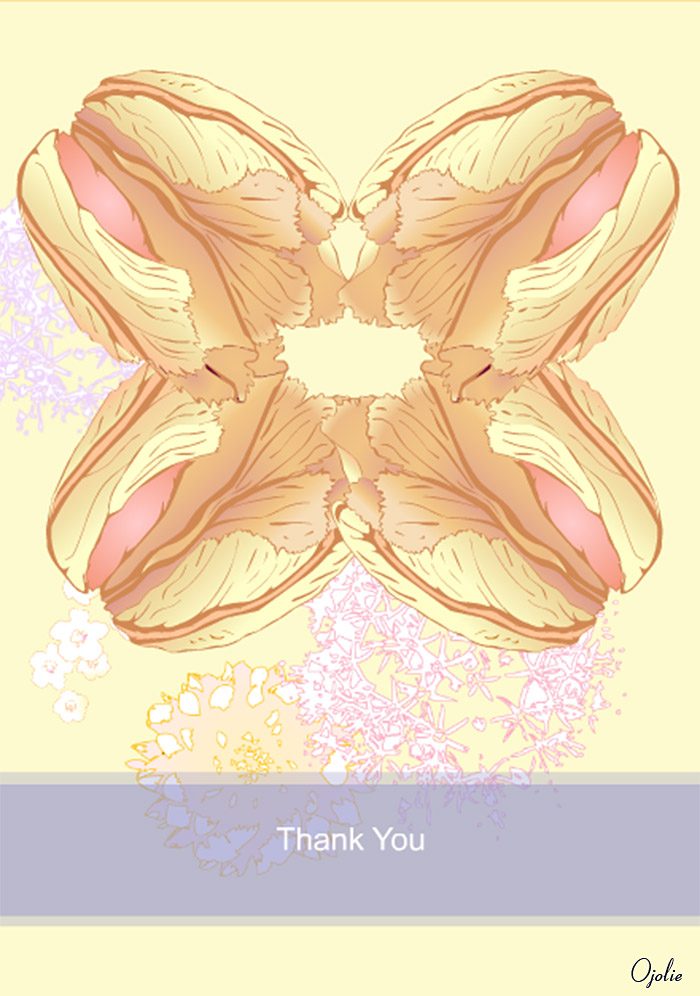 Ojolie Free Ecard - Tulip Flowers - Art Nouveau