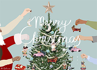 Christmas eCards | Beautiful animated & hand painted Cards by Ojolie